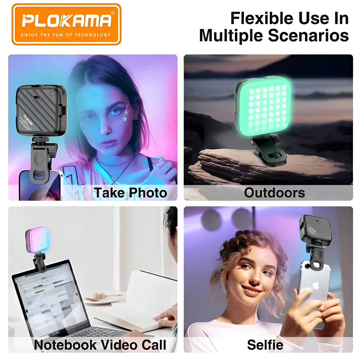 🌈 Plokama U80 Pro RGB Flash Light