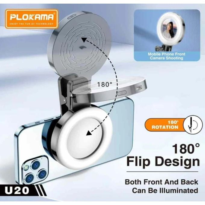 PLOKAMA U20 Mini Selfie Ring Light