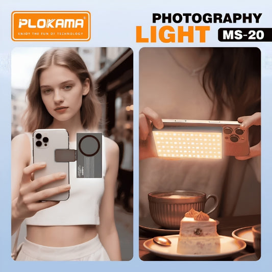 PLOKAMA MS-20 LED Photography Light Professional Lighting for Photography & Video
