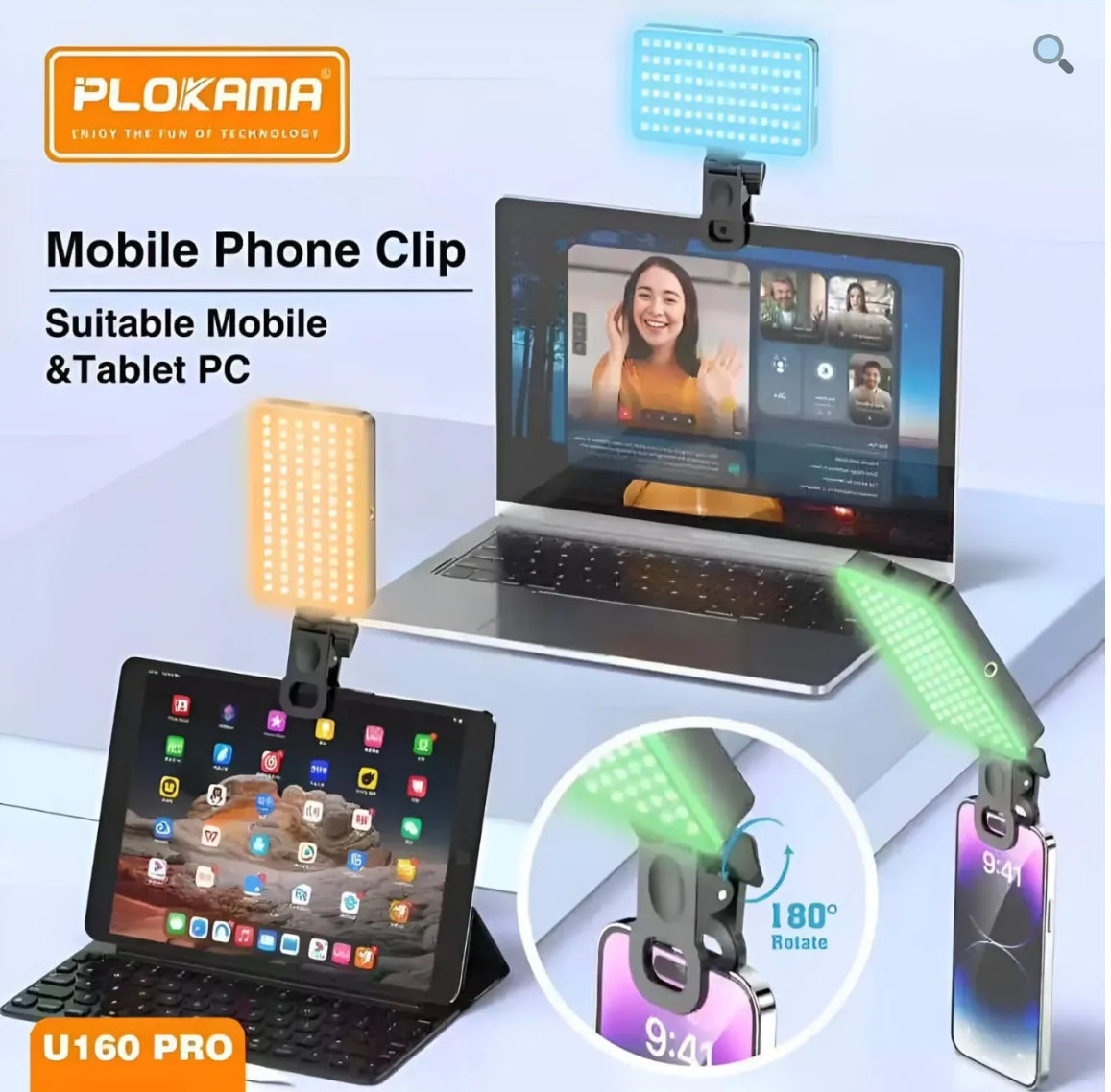 PLOKAMA U160 PRO RGB Portable LED Light
