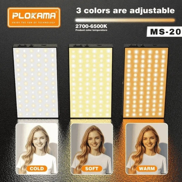 PLOKAMA MS-20 LED Photography Light Professional Lighting for Photography & Video